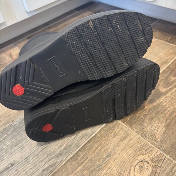 WOMEN'S HUNTER TABITHA BLACK RAIN BOOTS SIZE 9 - Picture 8 of 8